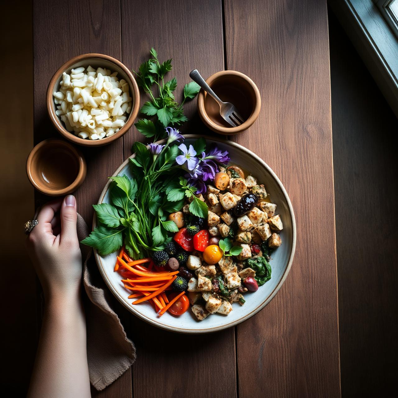 Plant-based meal at Mount Madonna